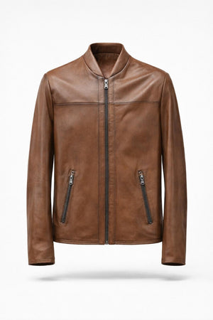 'Luther' Leather Bomber Jacket