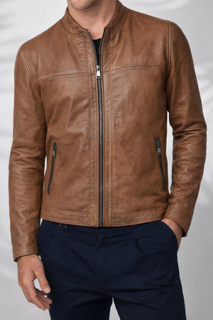 'Luther' Leather Bomber Jacket