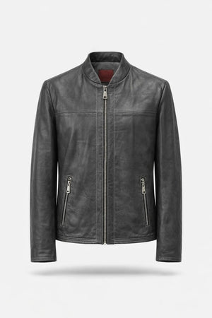'Luther' Leather Bomber Jacket