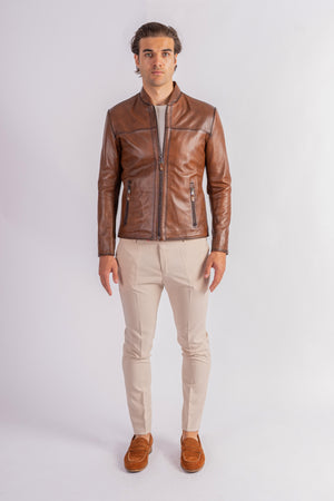 'Luther' Leather Bomber Jacket