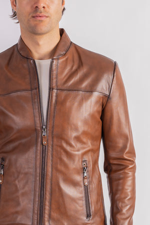 'Luther' Leather Bomber Jacket