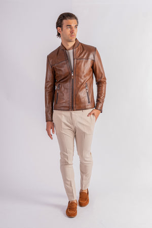 'Luther' Leather Bomber Jacket