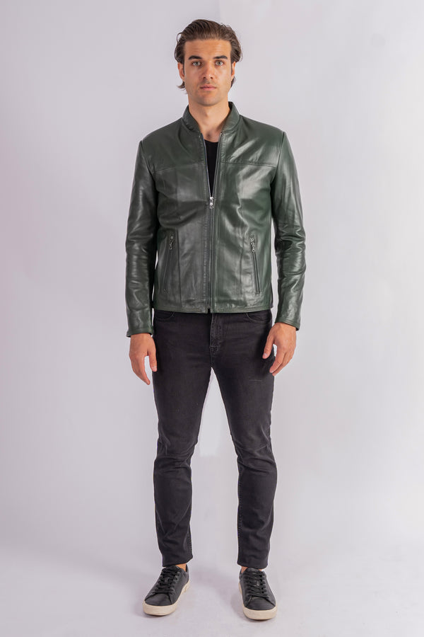 'Luther' Leather Bomber Jacket