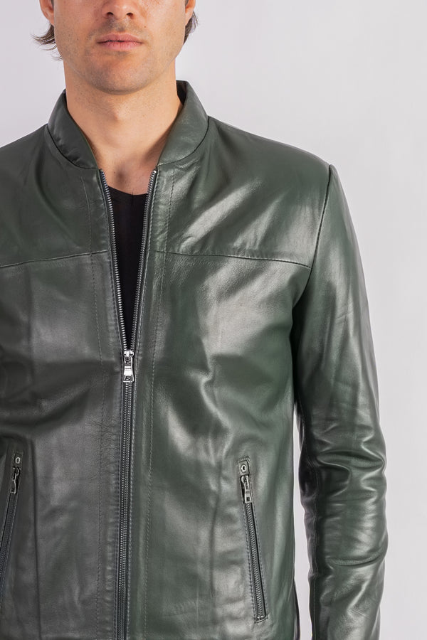 'Luther' Leather Bomber Jacket