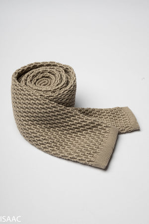 Beige Knitted Tie