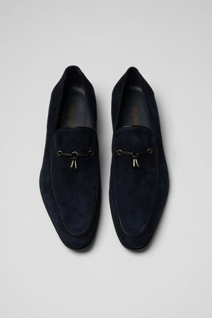 Navy Nubuck Loafer