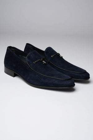 Navy Nubuck Loafer