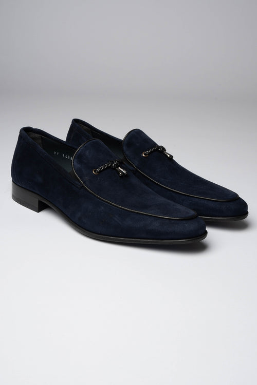 Navy Nubuck Loafer