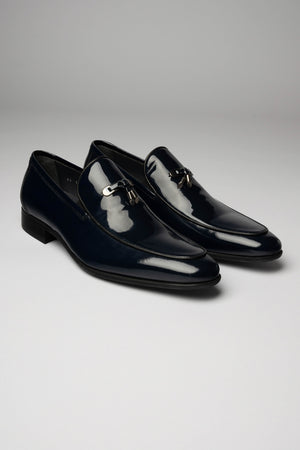 Navy Patent Loafer