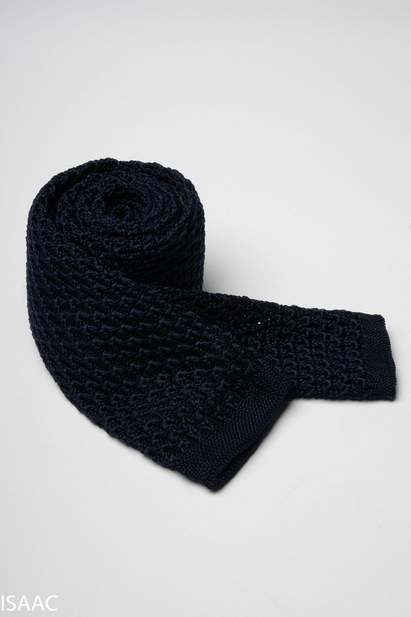 Navy Knitted Tie